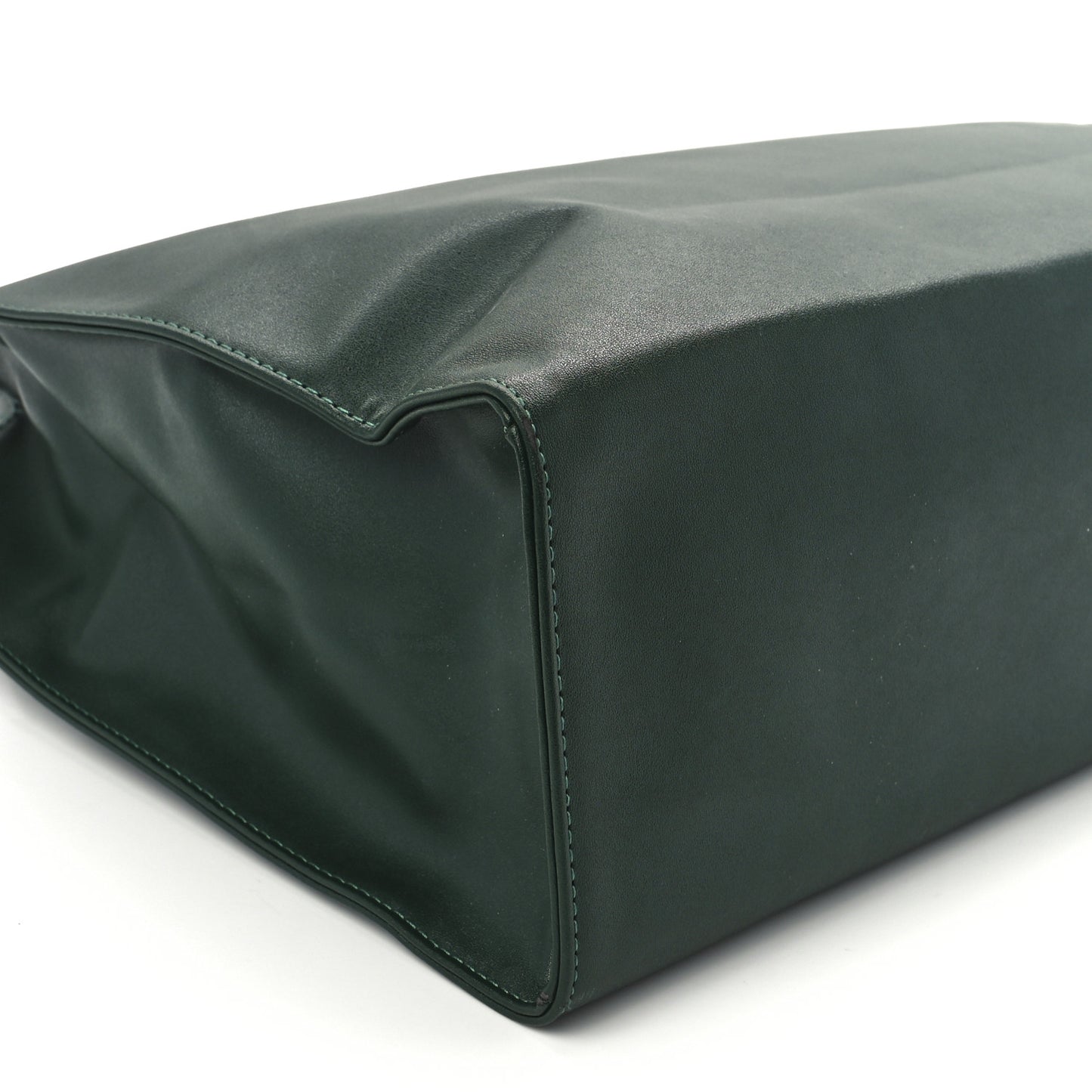 Vegan Leather Medium Shopping Bag Dark Olive