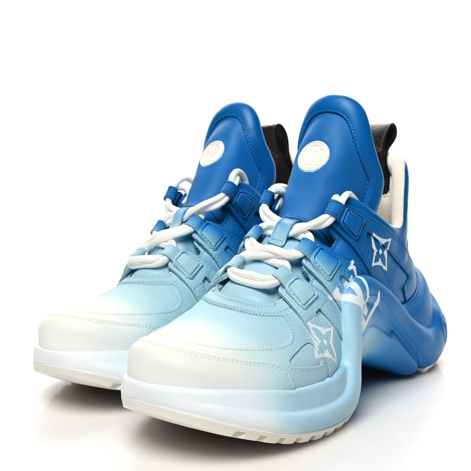 Louis Vuitton Calfskin LV Archlight Sneakers 37.5 Blue 3 of 8