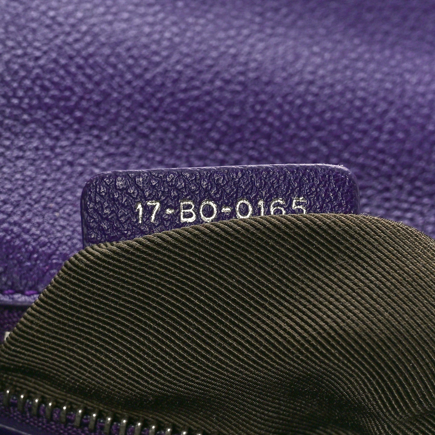 Grained Calfskin Medium Diorama Flap Bag Purple