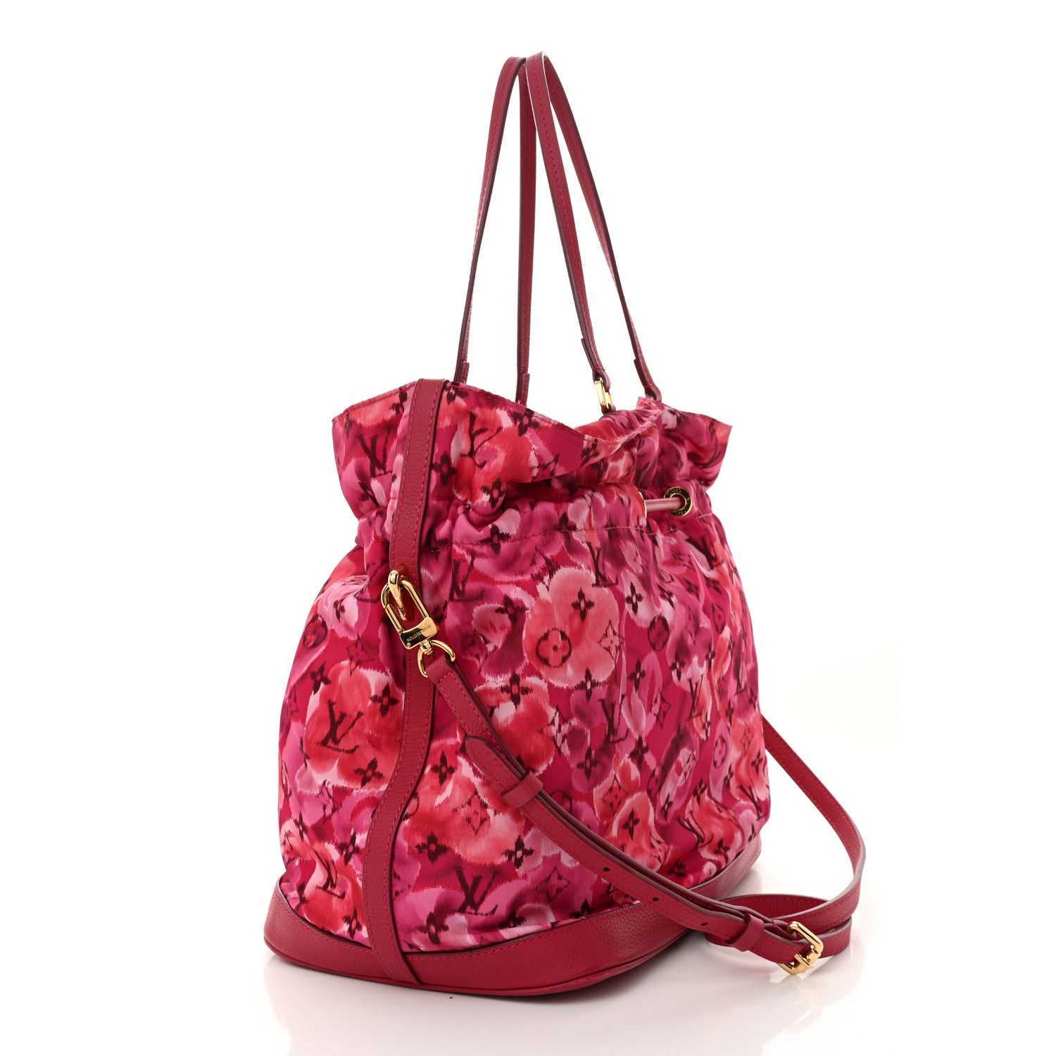 Louis Vuitton Nylon Monogram Ikat Noefull MM Rose Indien 3 of 13