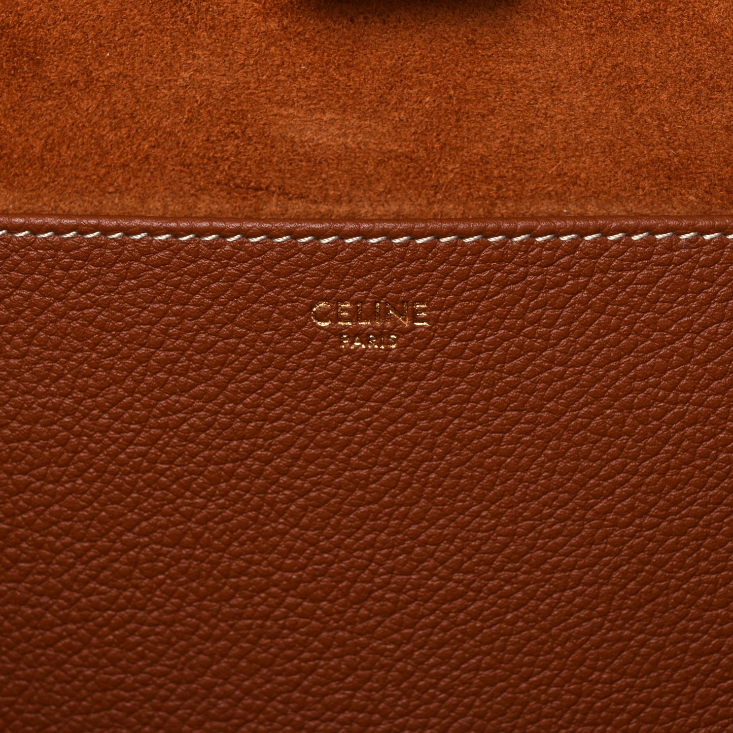 Grained Calfskin Triomphe Medium Cabas Anais Tan