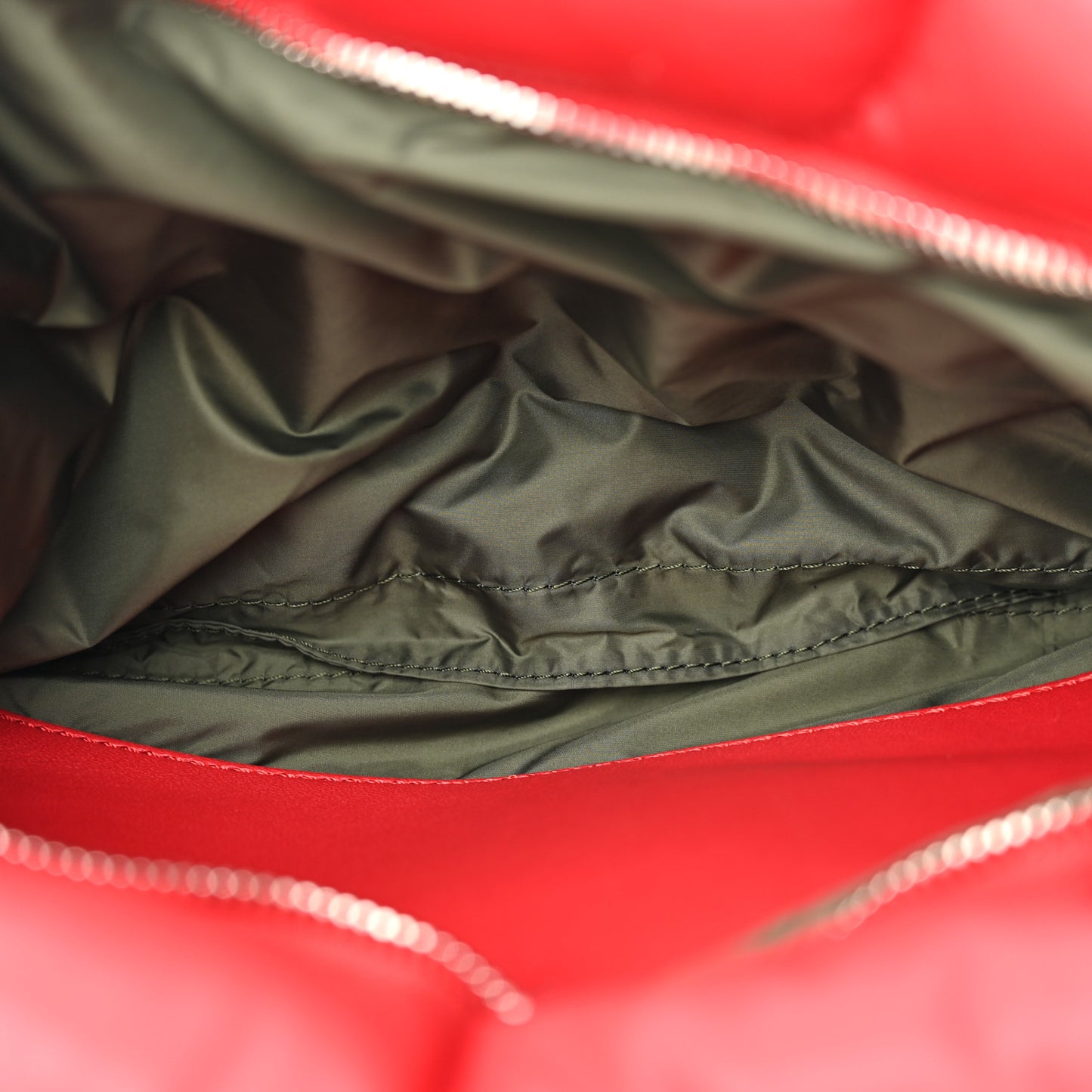 Nappa Pillow Quilted Softie Clutch Red
