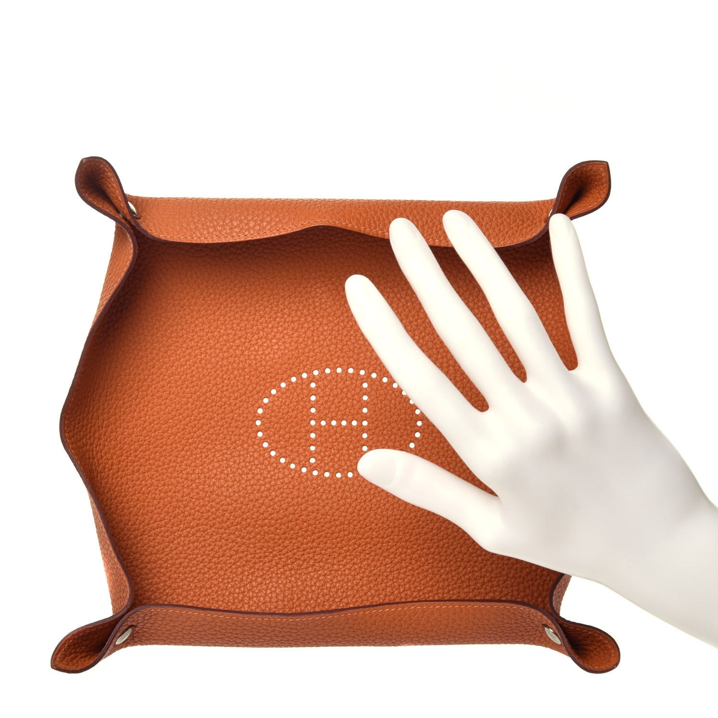 Taurillon Clemence Mises et Relances Change Tray Orange
