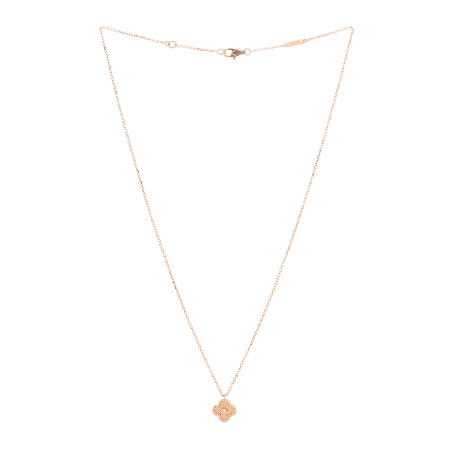 18K Rose Gold Sweet Alhambra Pendant Necklace