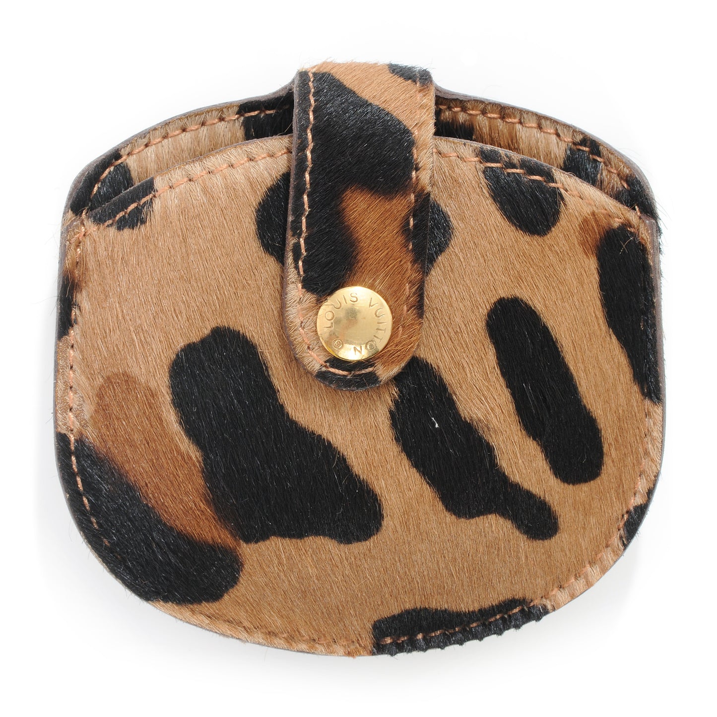 Monogram Azzedine Alaia Leopard Print Pony Hair Accessories Pouch