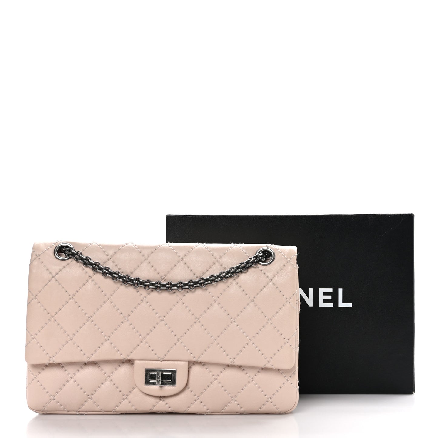 Calfskin Vivid Stitched 2.55 Reissue 226 Flap Light Pink