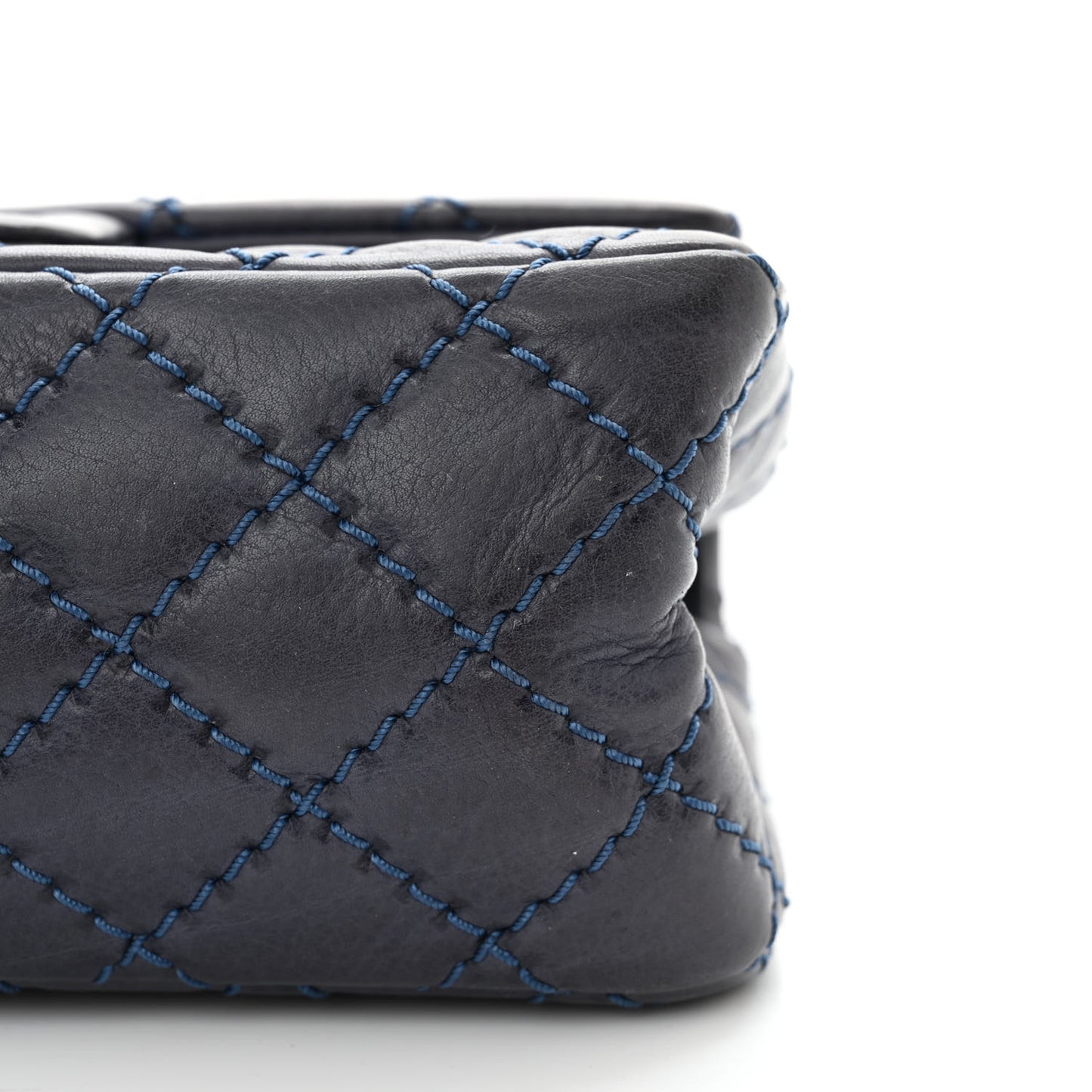 Aged Calfskin Quilted 2.55 Reissue Mini Flap Navy