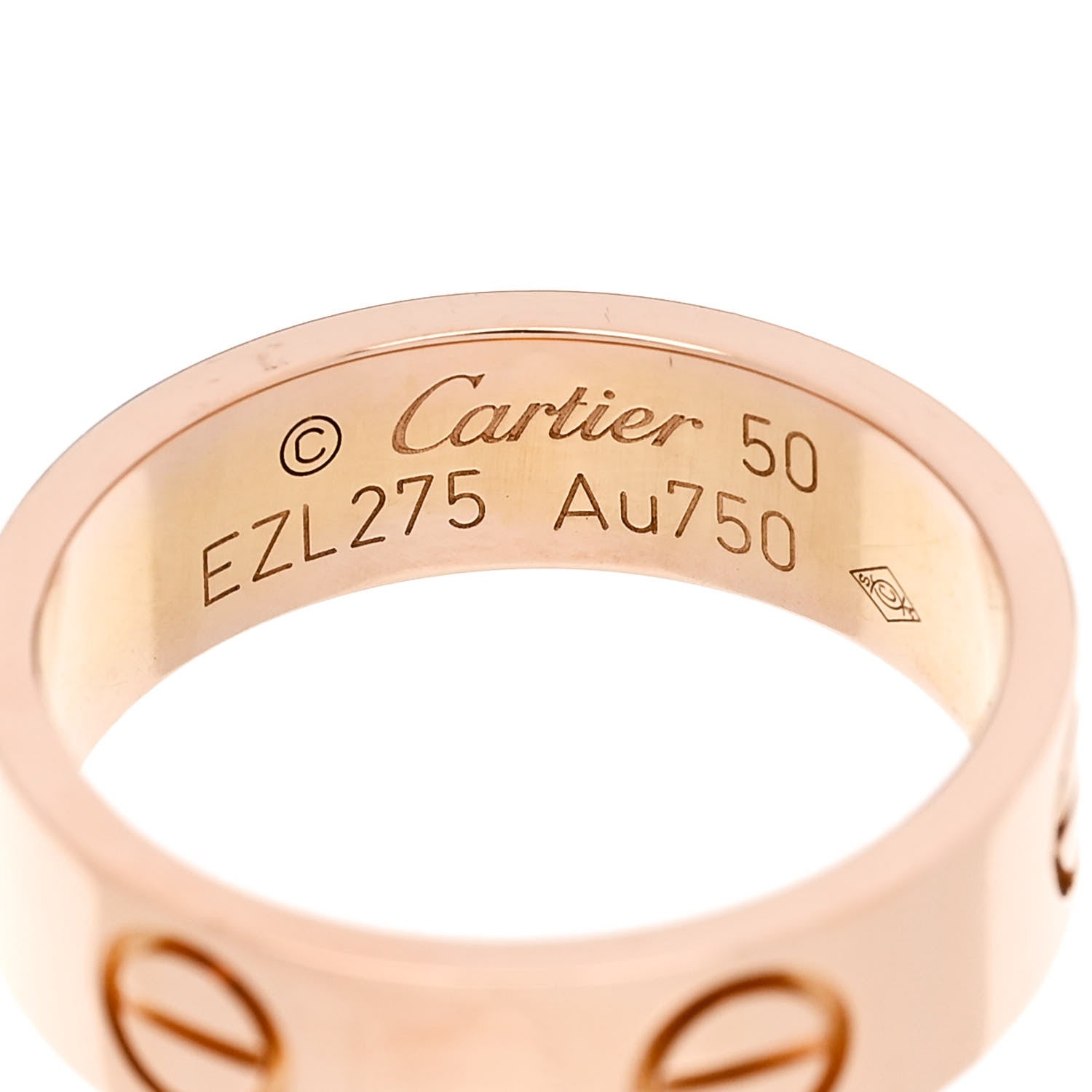 Cartier 18K Pink Gold 5.5mm LOVE Ring 50 5.25 4 of 5