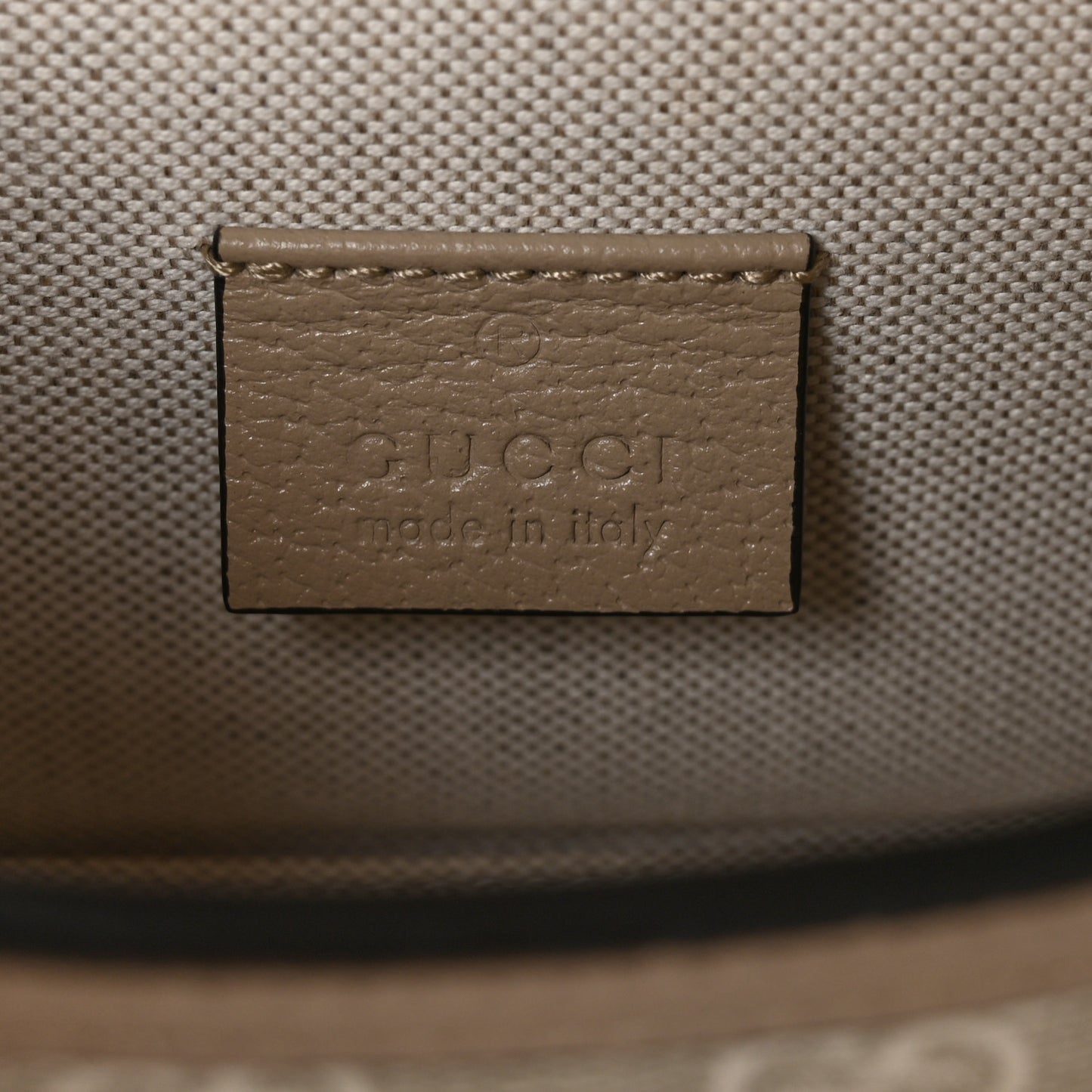 GG Supreme Monogram Textured Dollar Calfskin Mini Horsebit 1955 Shoulder Bag Beige Mystic White Oatmeal