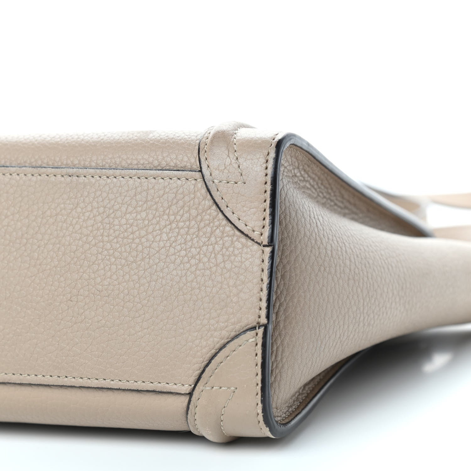 Celine Drummed Calfskin Nano Luggage Dune 10 of 11