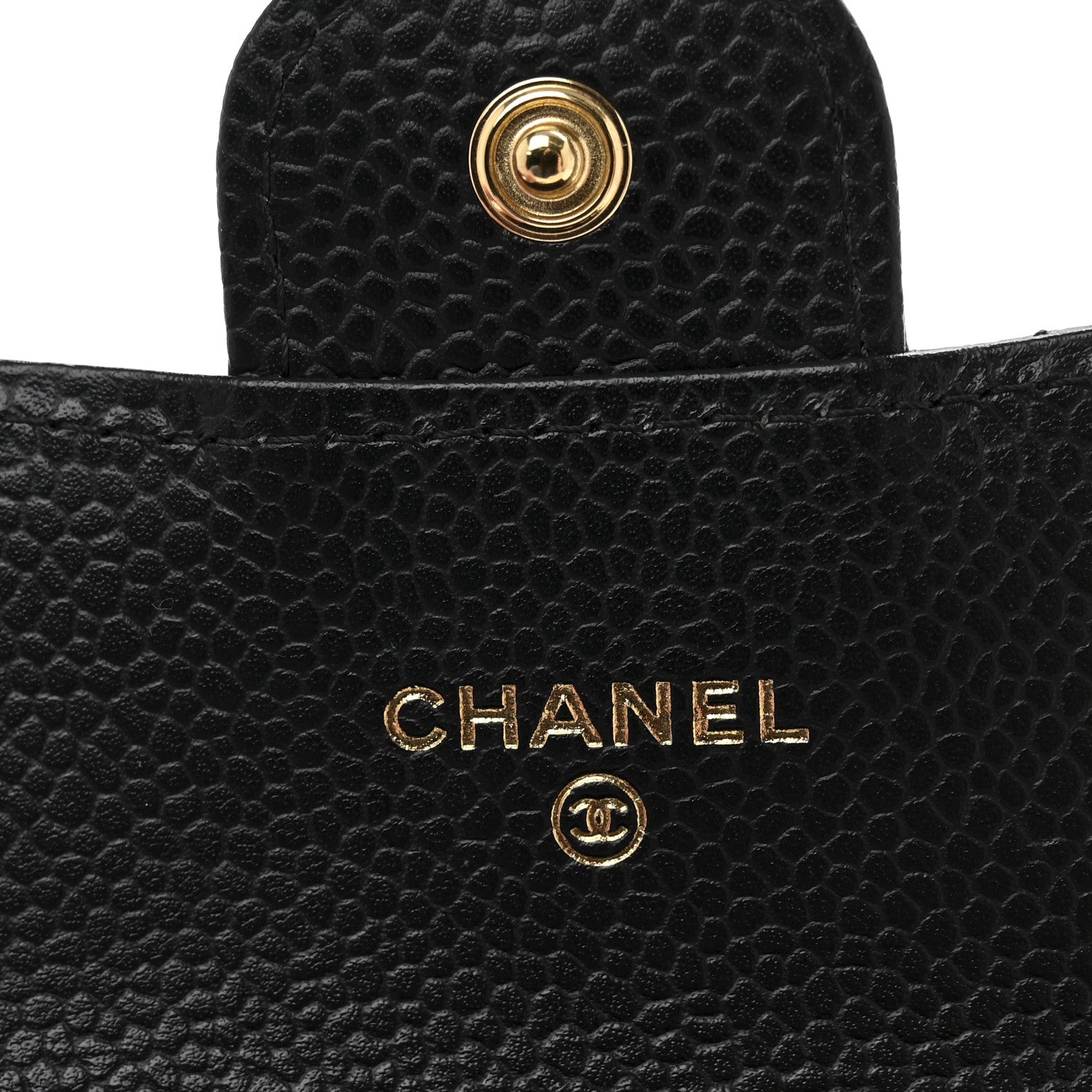 Chanel Caviar Quilted Flap Card Holder Wallet Black 6 of 10