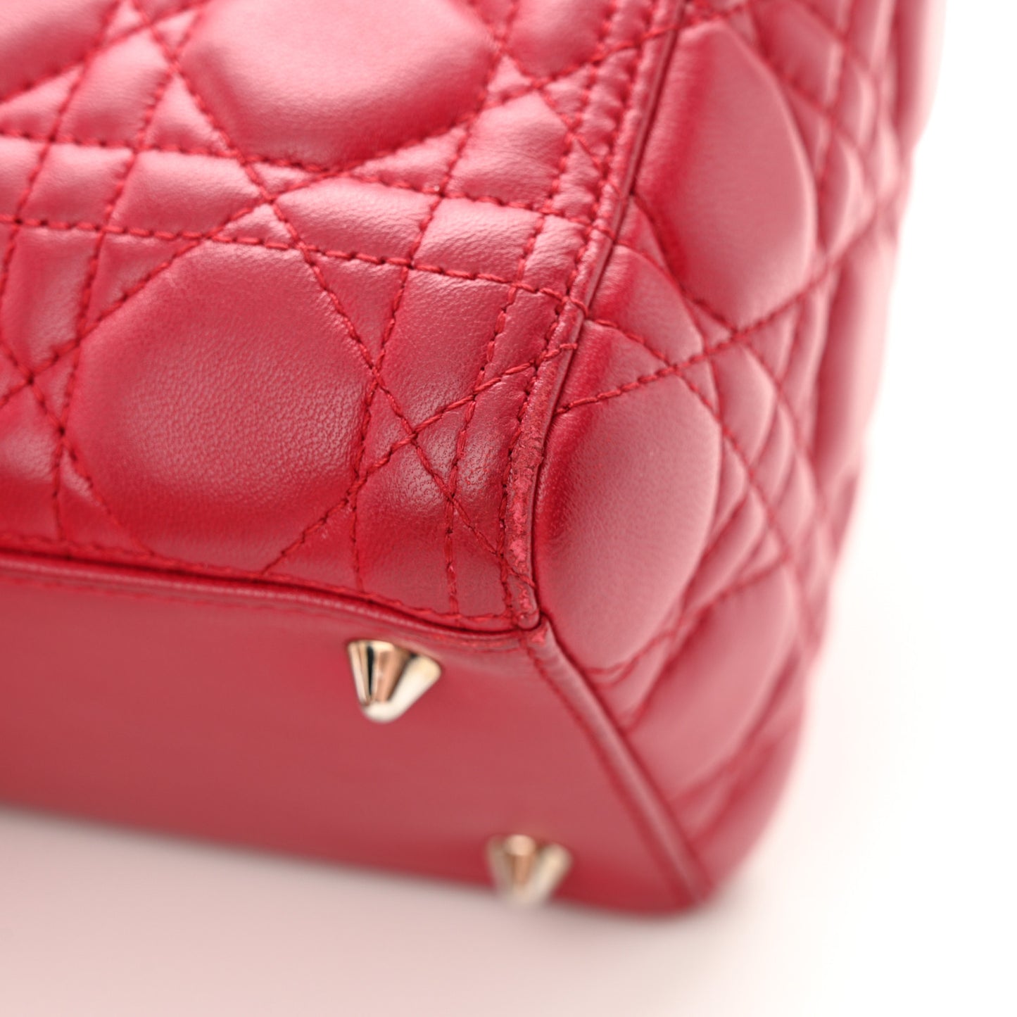 Lambskin Cannage Medium Lady Dior Dark Pink