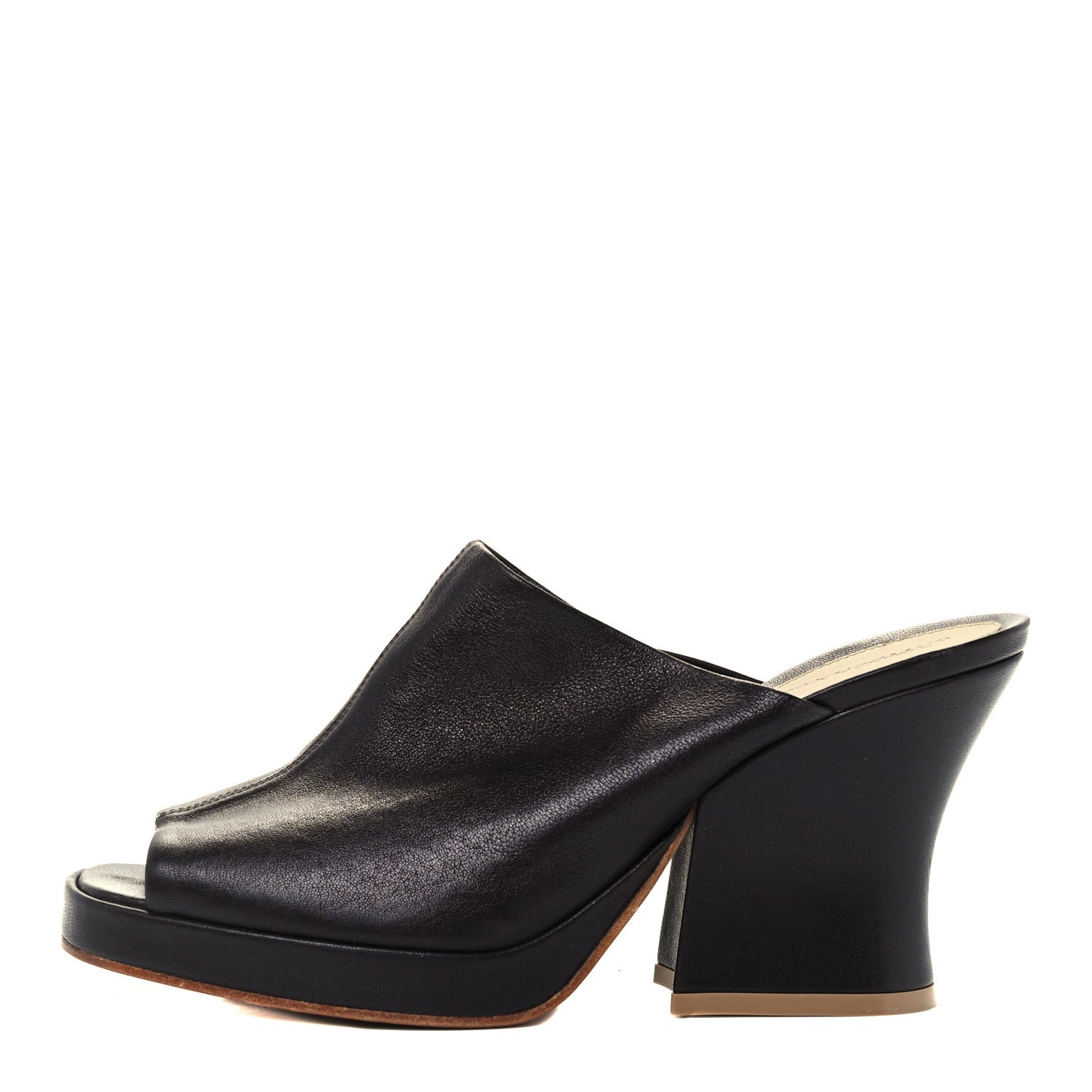 Nappa Stack Mule Sandals 39 Fondente