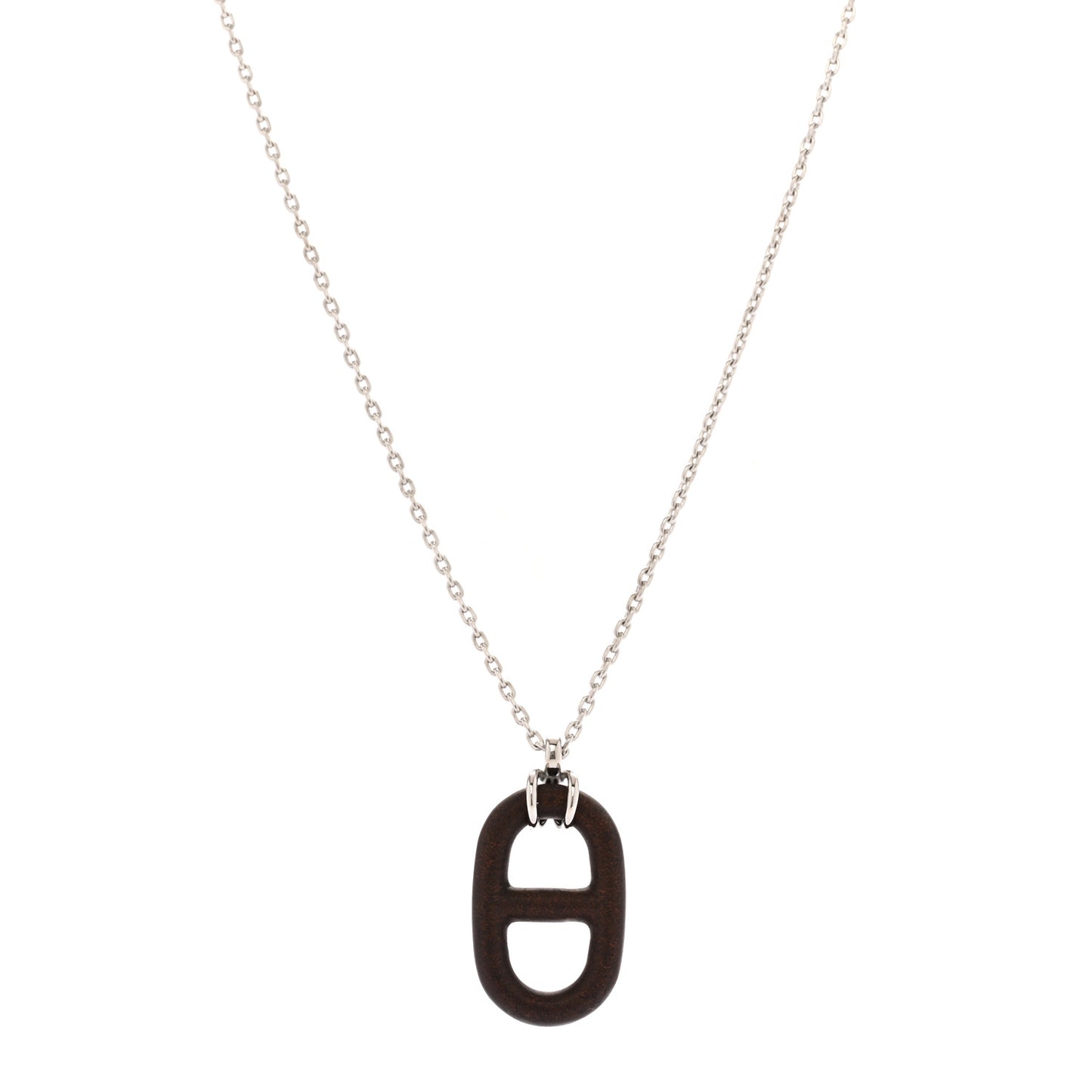 Vulcanium Chaine d'Ancre Necklace Silver Brun