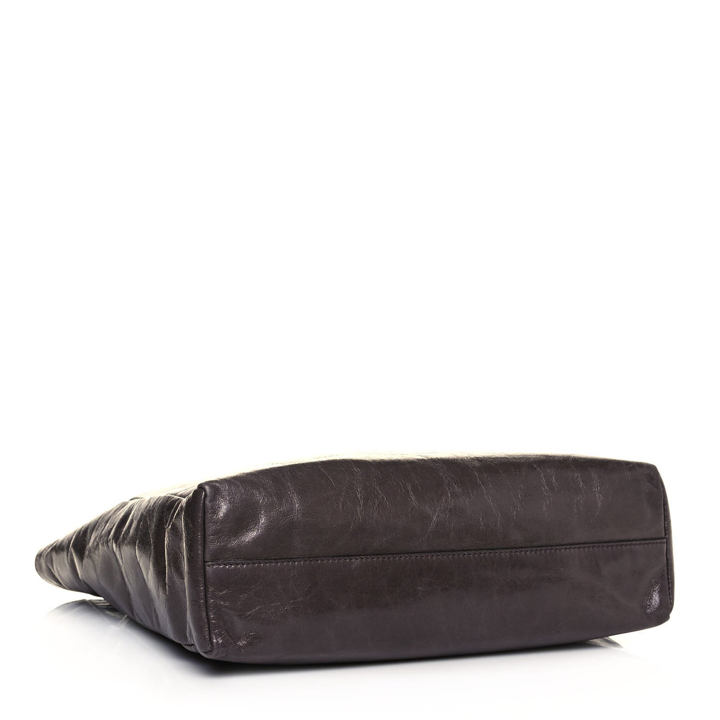 Vitello Shine Shopping Tote Fumo