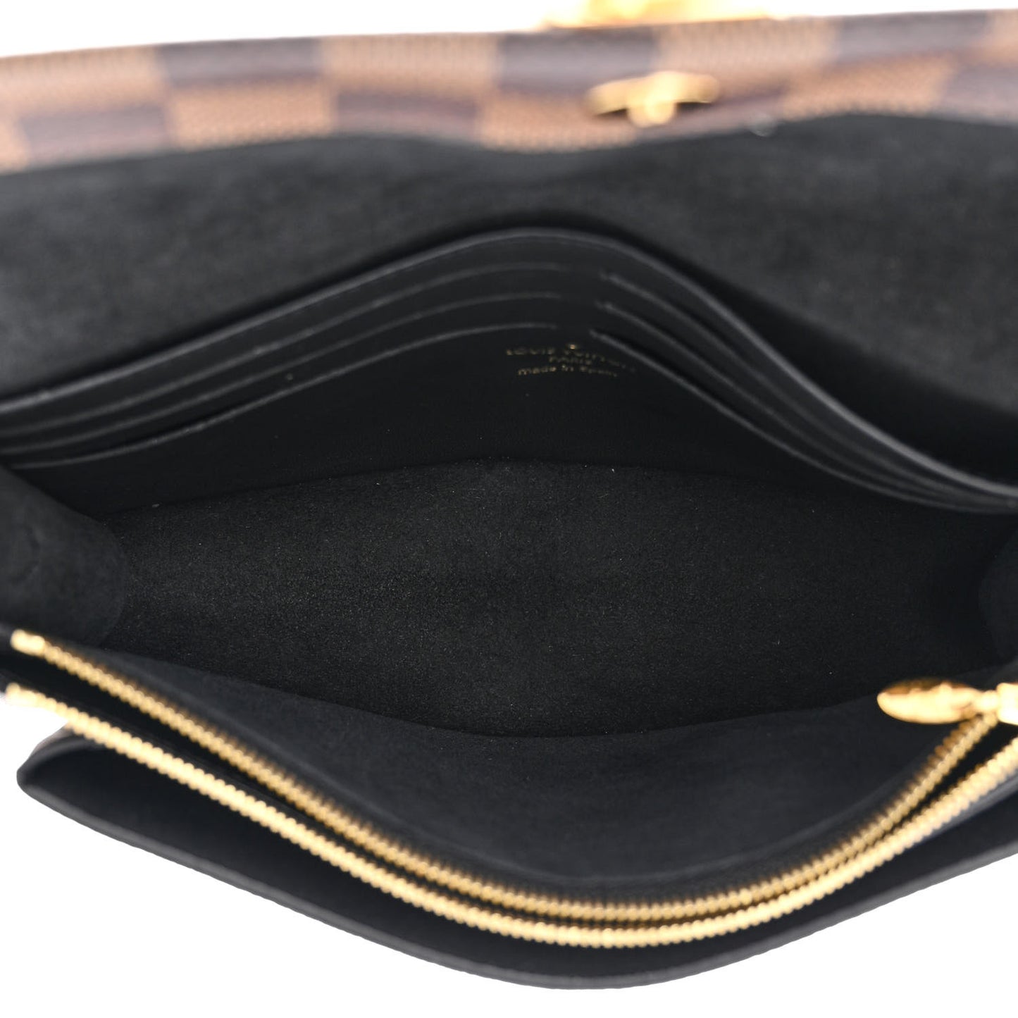 Damier Ebene Vavin Chain Wallet Black