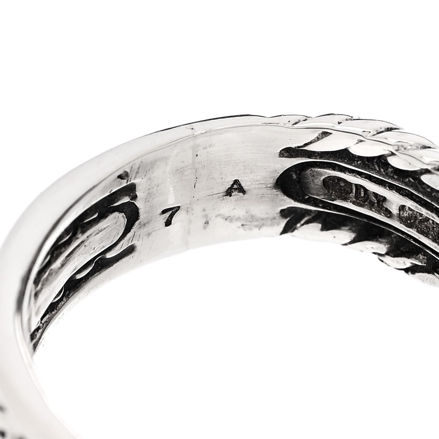 Sterling Silver 18K Yellow Gold 6mm X Crossover Ring 53 6.25