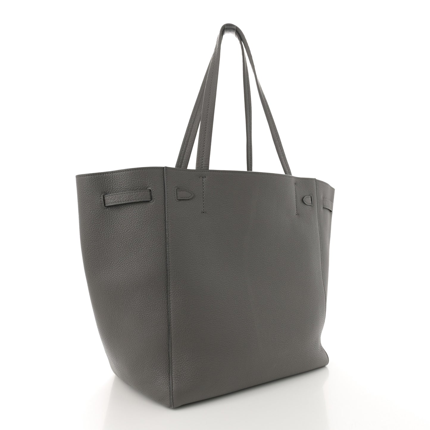 Soft Grained Calfskin Small Belt Cabas Phantom Medium Grey