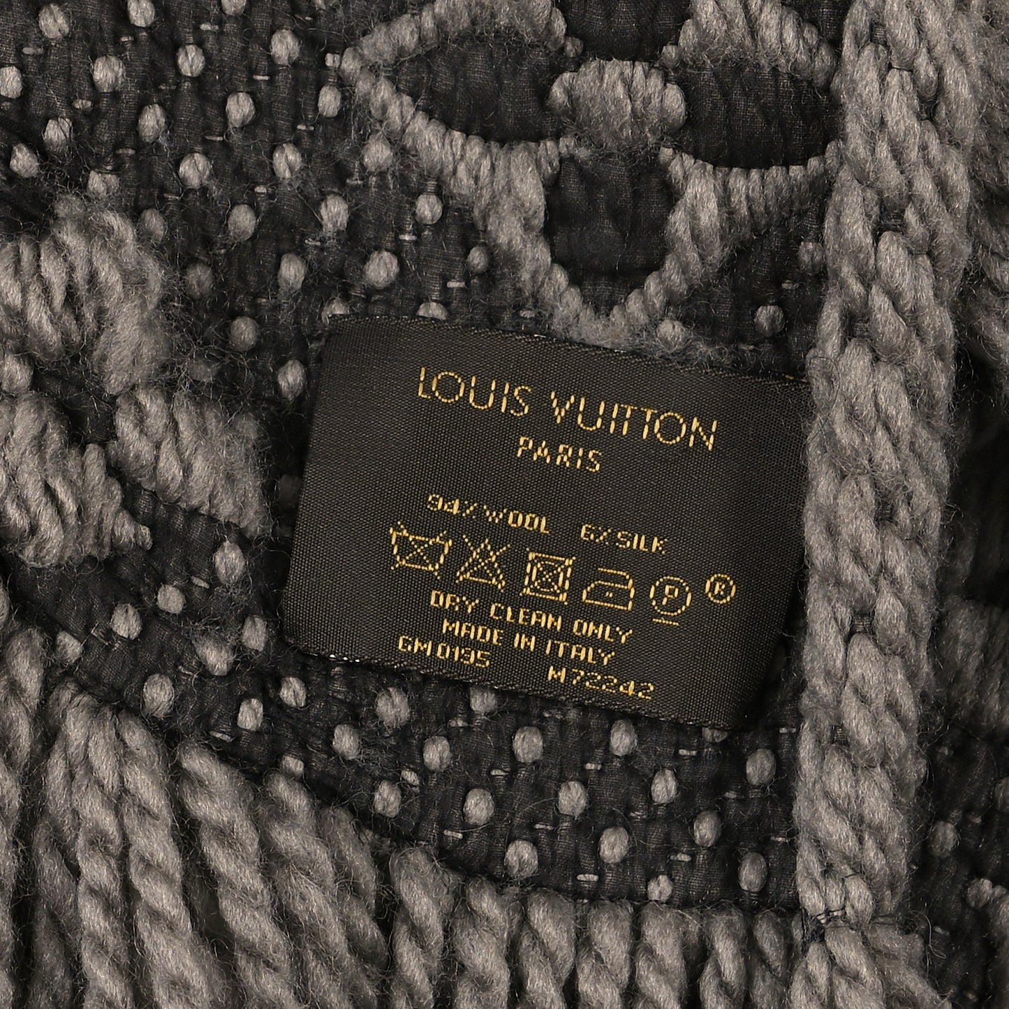 Wool Silk Logomania Scarf Verone