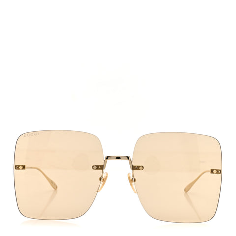 Acetate Detachable Charm Square Frame Sunglasses GG1147S Gold
