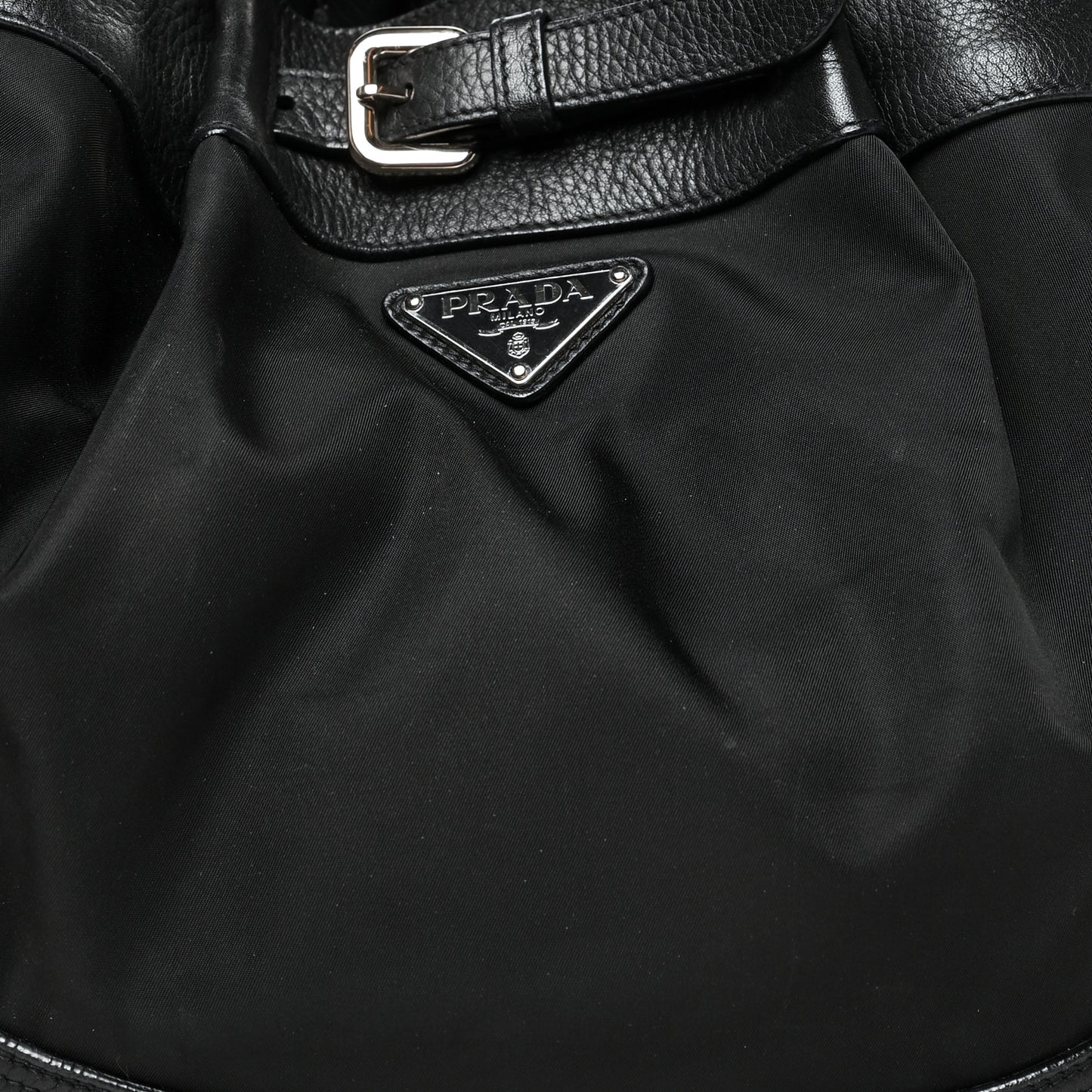 Nylon Vela Bucket Bag Black
