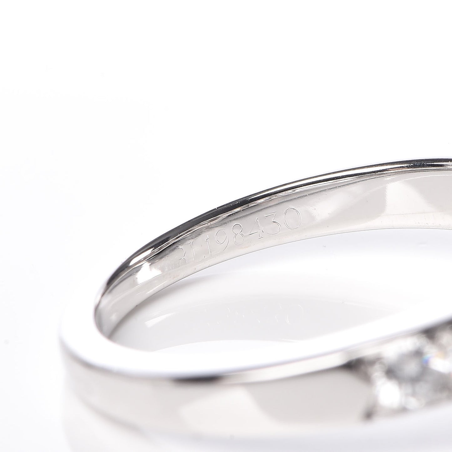 18K White Gold Diamond Large Fleurette Ring 49 4.75