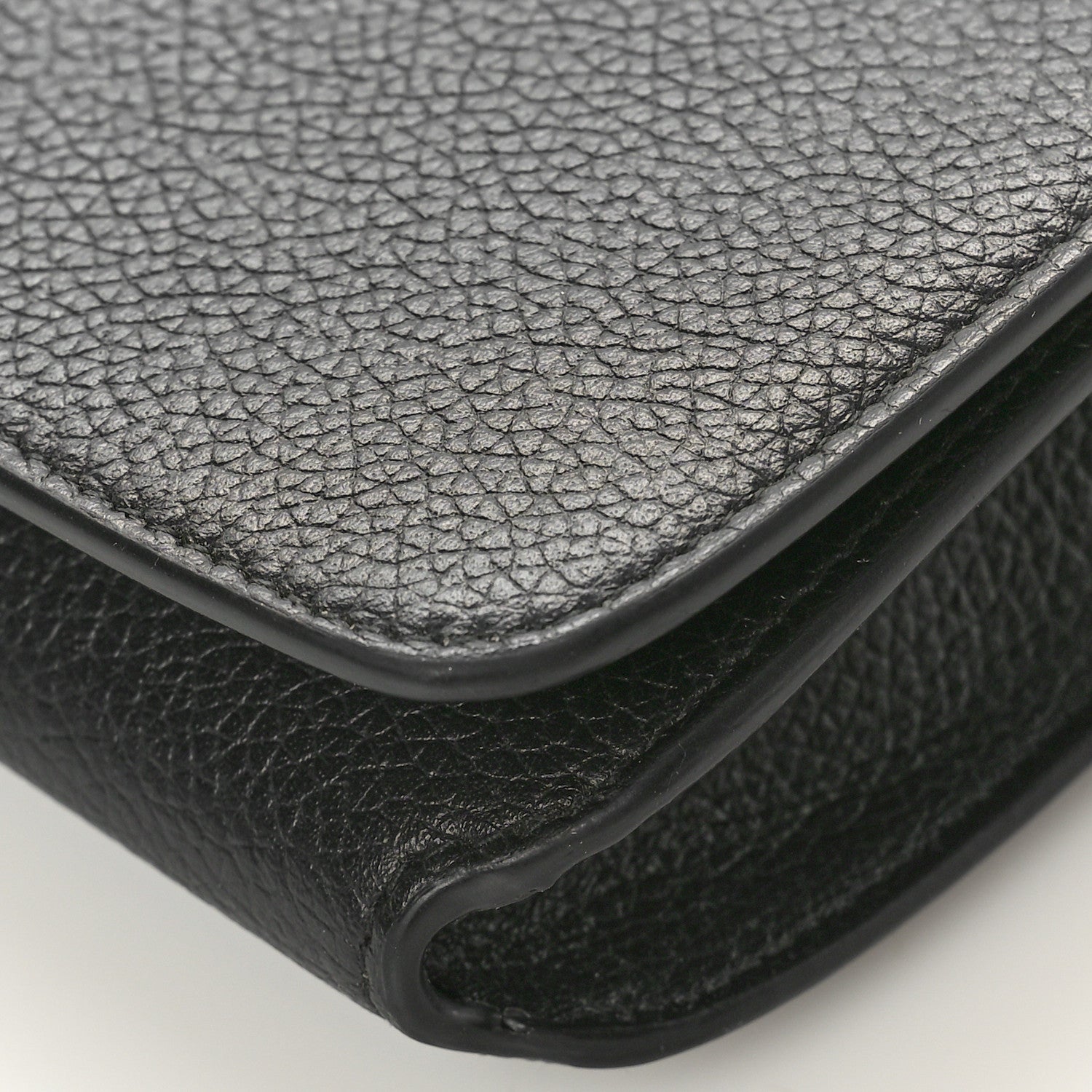 Balenciaga Grained Calfskin Logo Everyday Phone Holder Wallet On Chain Black White 9 of 10