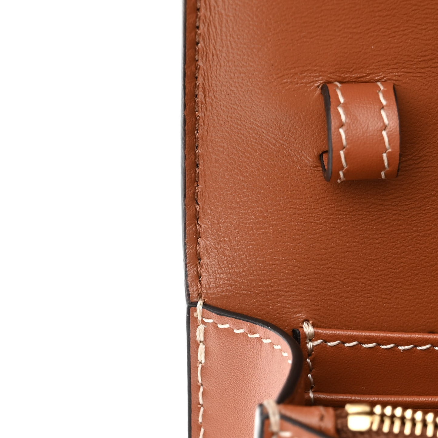 Triomphe Canvas Calfskin Enveloppe Bag Tan