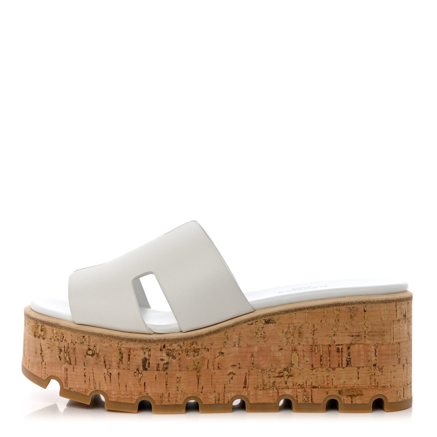 Calfskin Cork Eze 30 Sandals 35 White