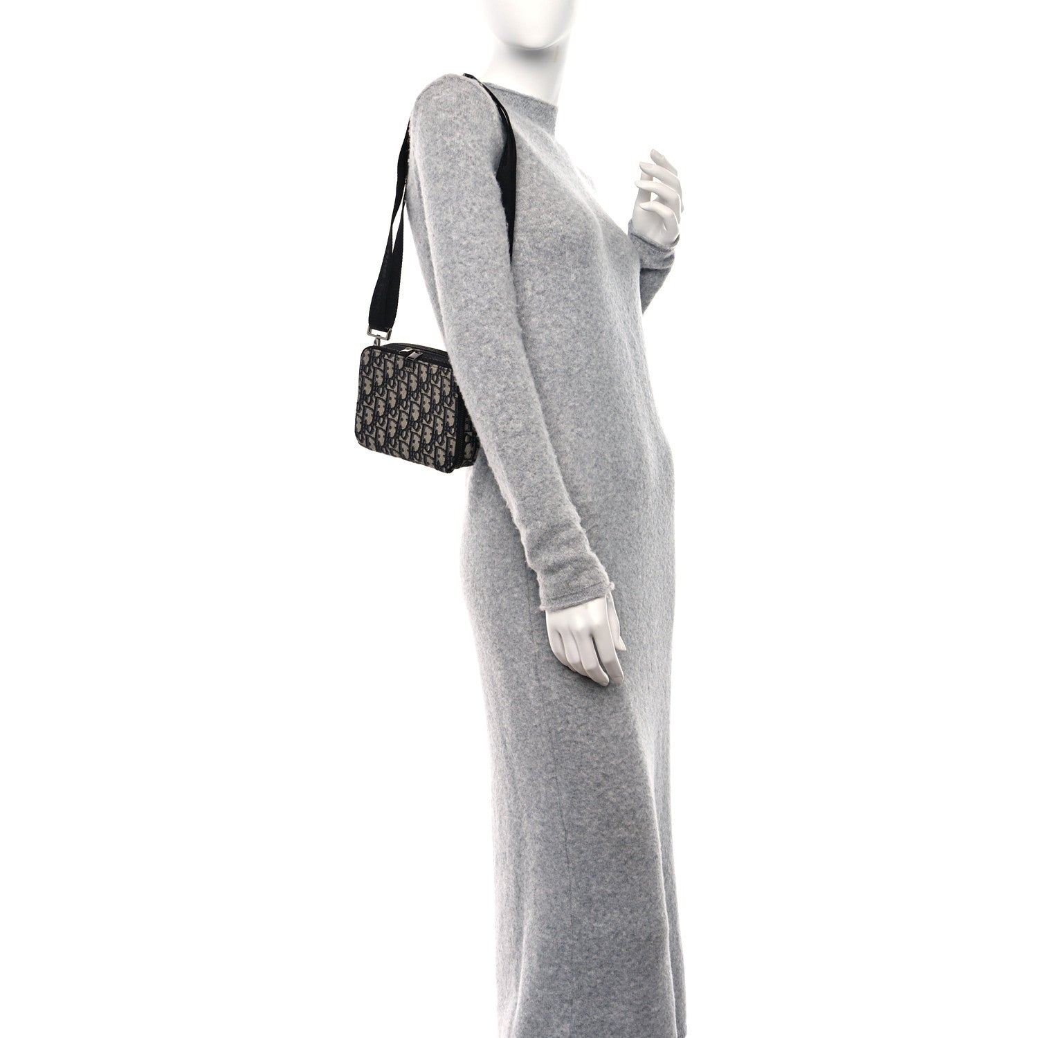 Christian Dior Oblique Pouch Navy Blue 2 of 10