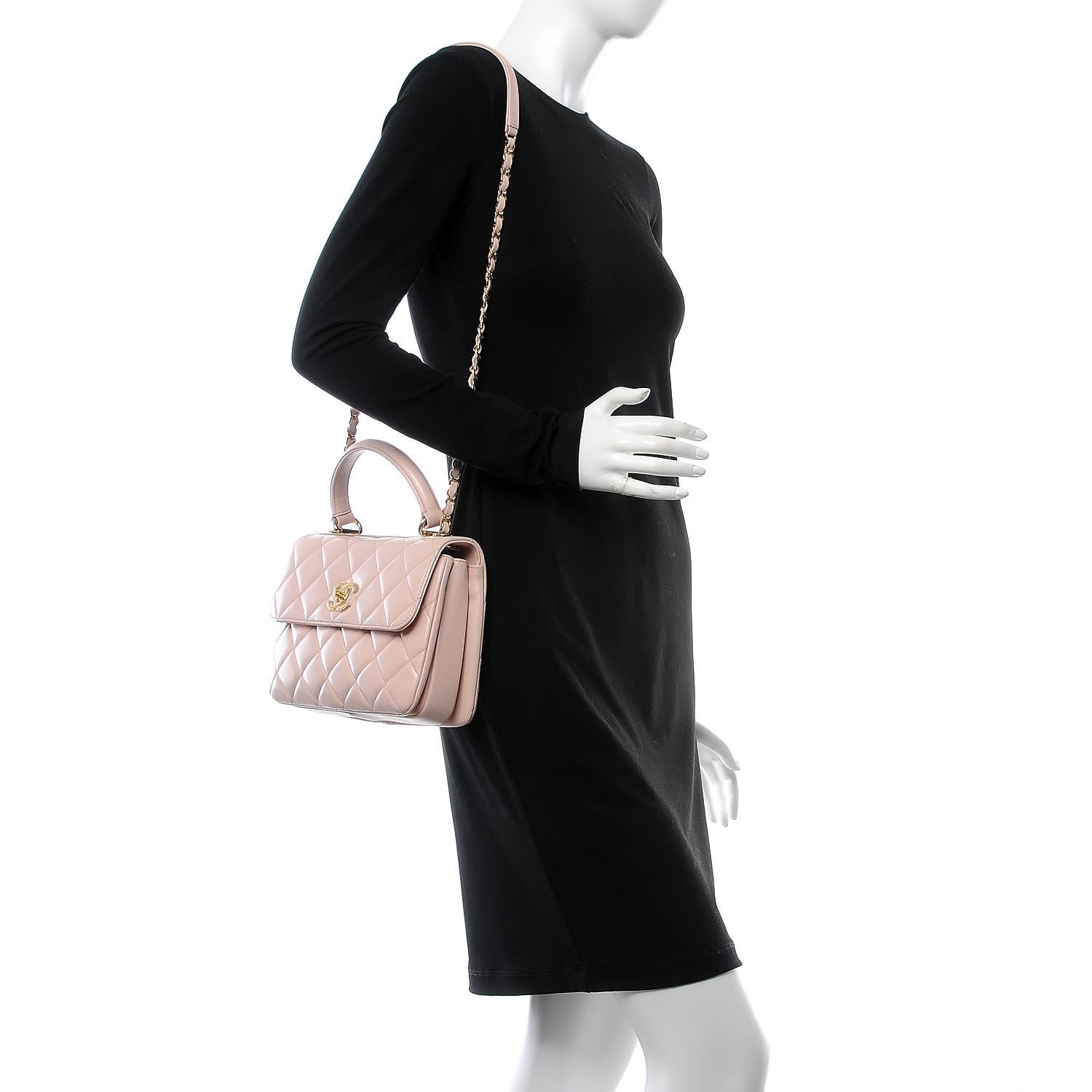 Chanel Lambskin Quilted Small Trendy CC Flap Dual Handle Bag Light Pink 2 of 11
