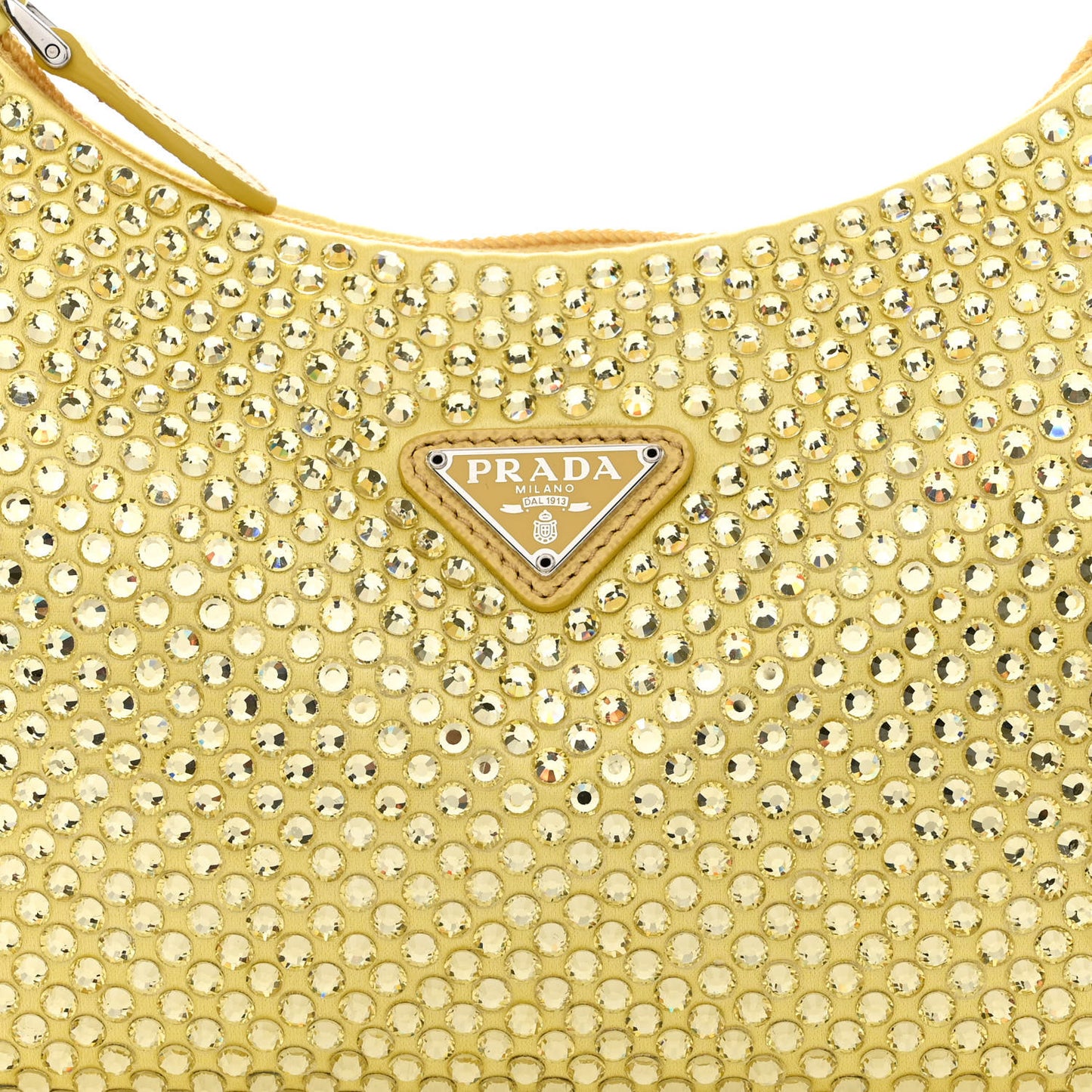 Satin Crystal Mini Re-Edition 2000 Bag Ananas
