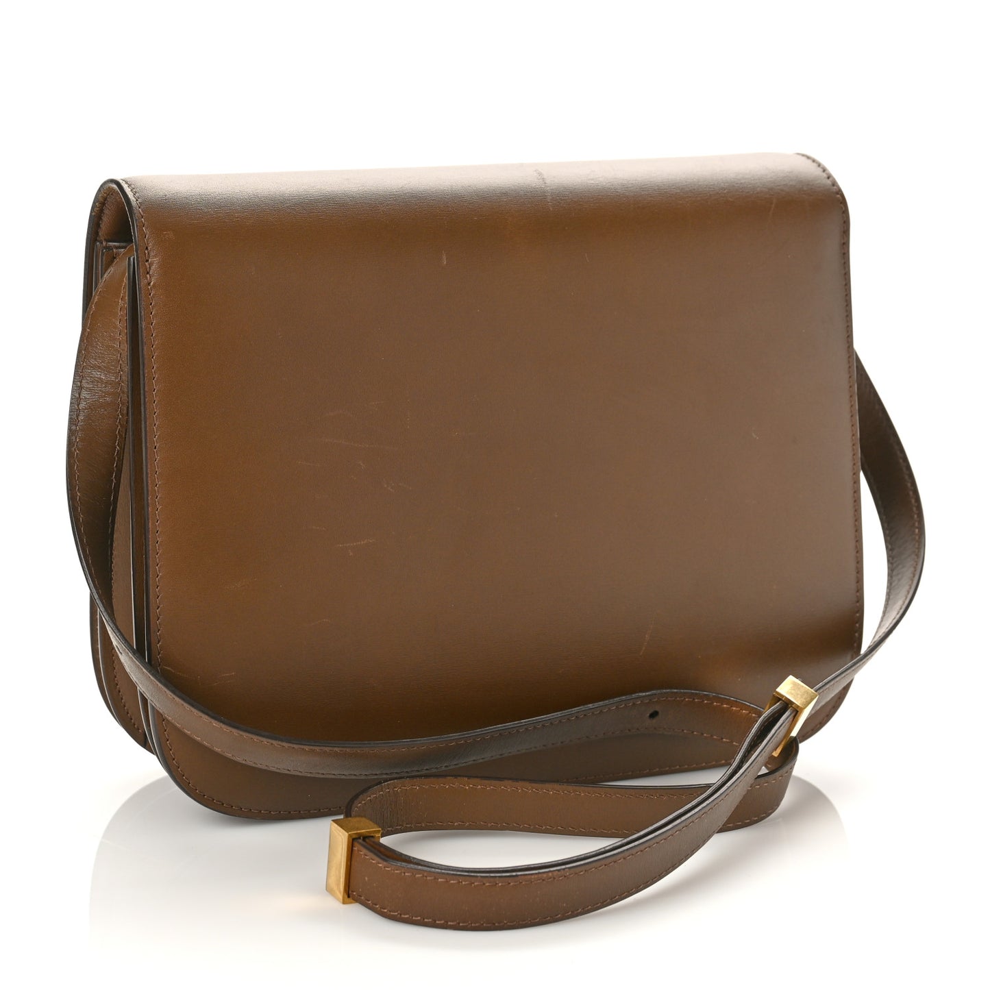 Smooth Calfskin Medium Classic Box Flap Bag Camel