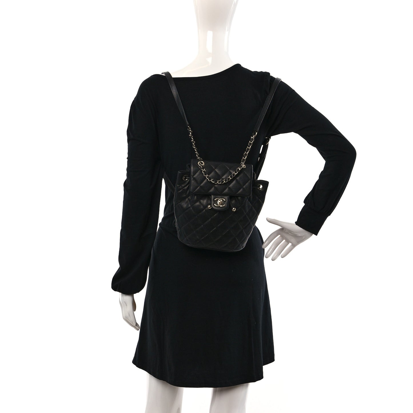 Caviar Quilted Urban Spirit Backpack Black