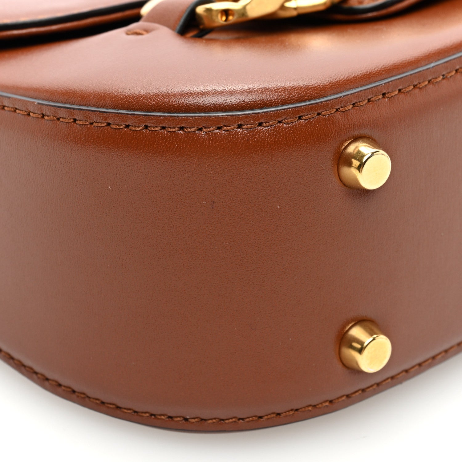 Valentino Garavani Calfskin Small Vlogo Chain Shoulder Bag Saddle Brown 8 of 9