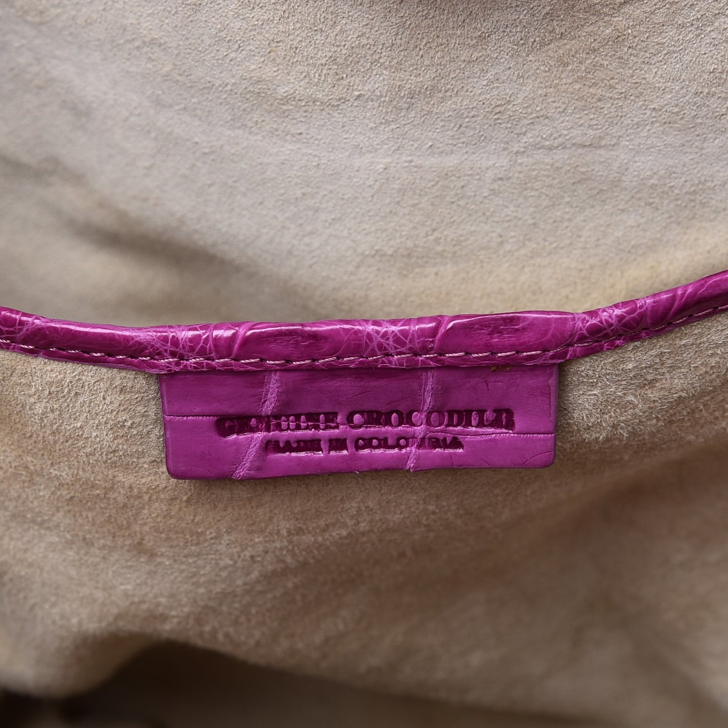 Crocodile Convertible Shopper Tote Purple