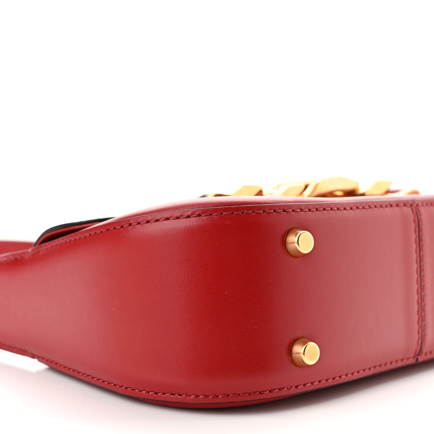 Calfskin Small Vlogo Chain Shoulder Bag Rosso Valentino