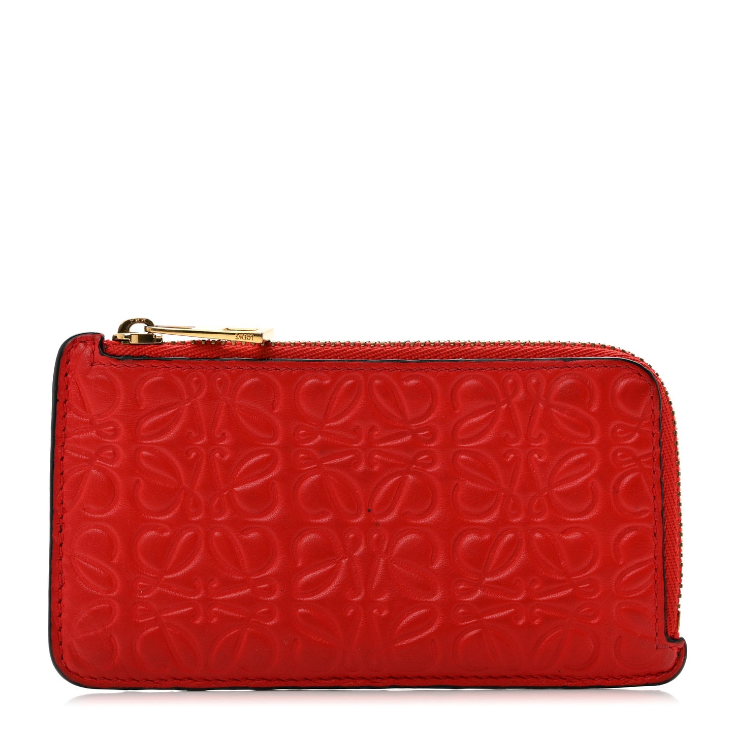 Calfskin Embossed Repeat Coin Card Holder Pomodoro