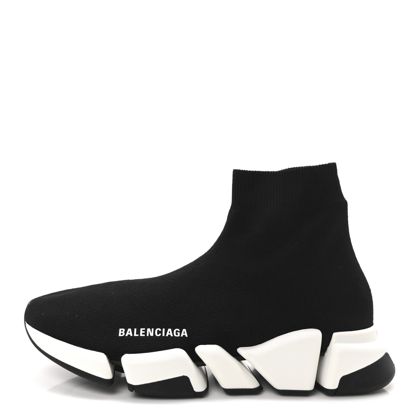 Technical 3D Recycled Knit Bi-Color Sole Womens Speed 2.0 Sneakers 40 Black White