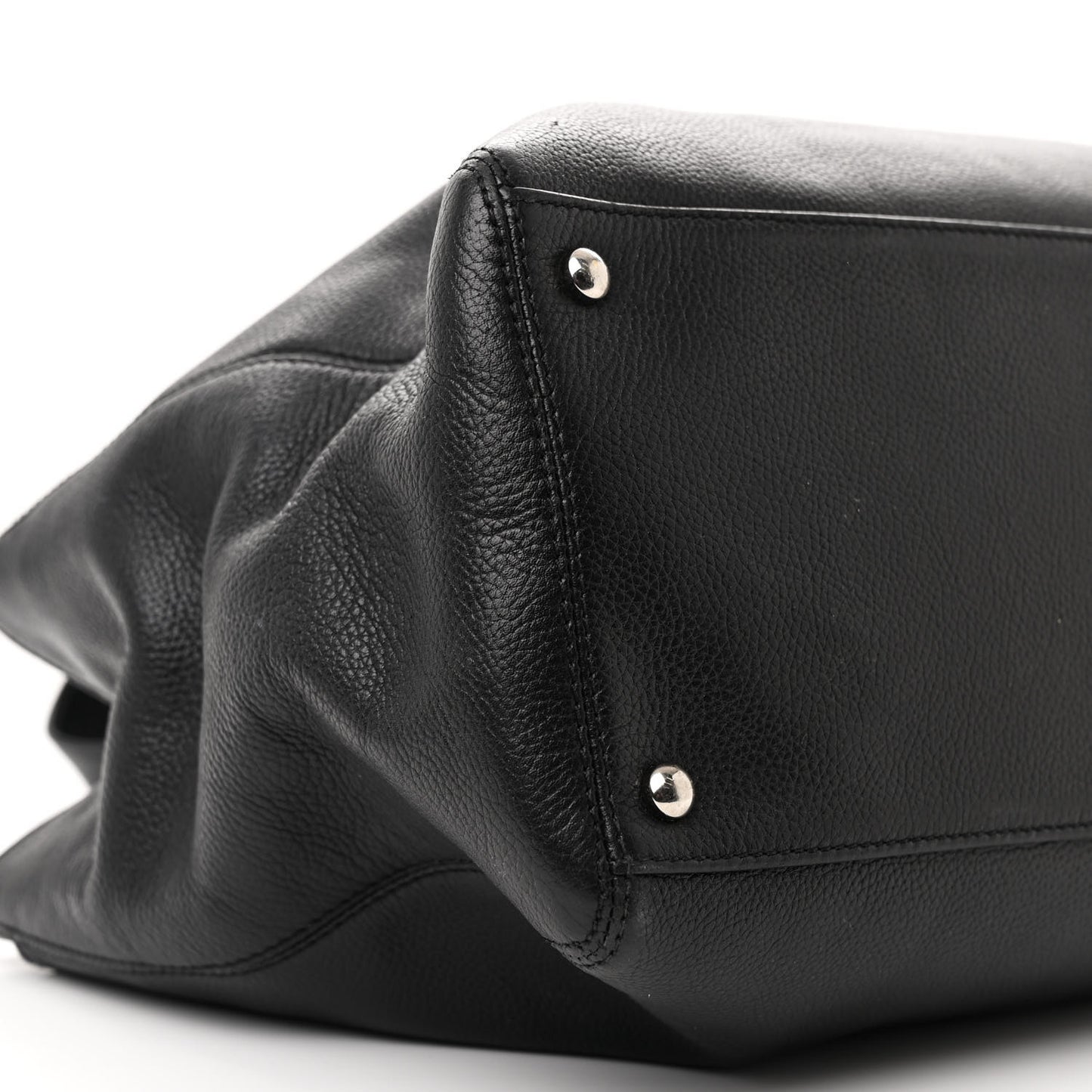 Calfskin Cerf Executive Shopper Tote Black