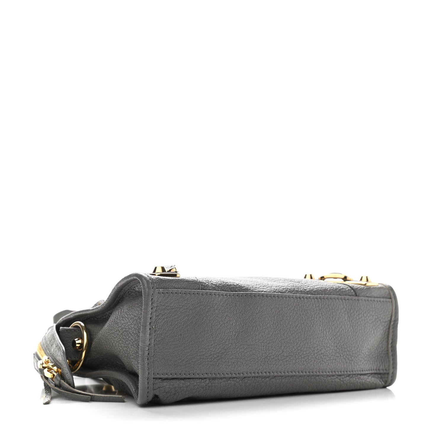 Chevre Gold Metallic Edge Hardware Mini City Gris Acier