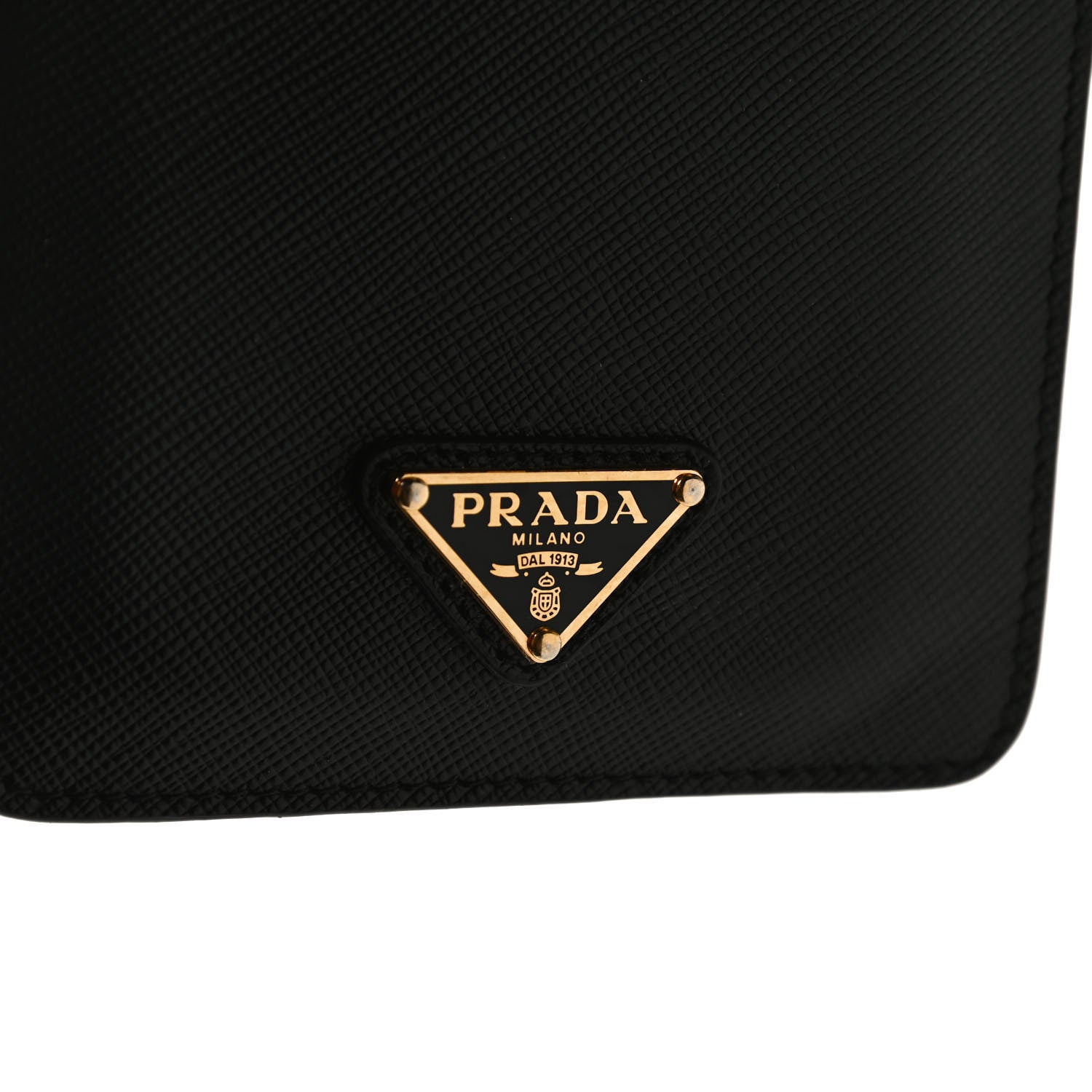 Prada Saffiano Triangle Phone Case Pouch Black 7 of 10