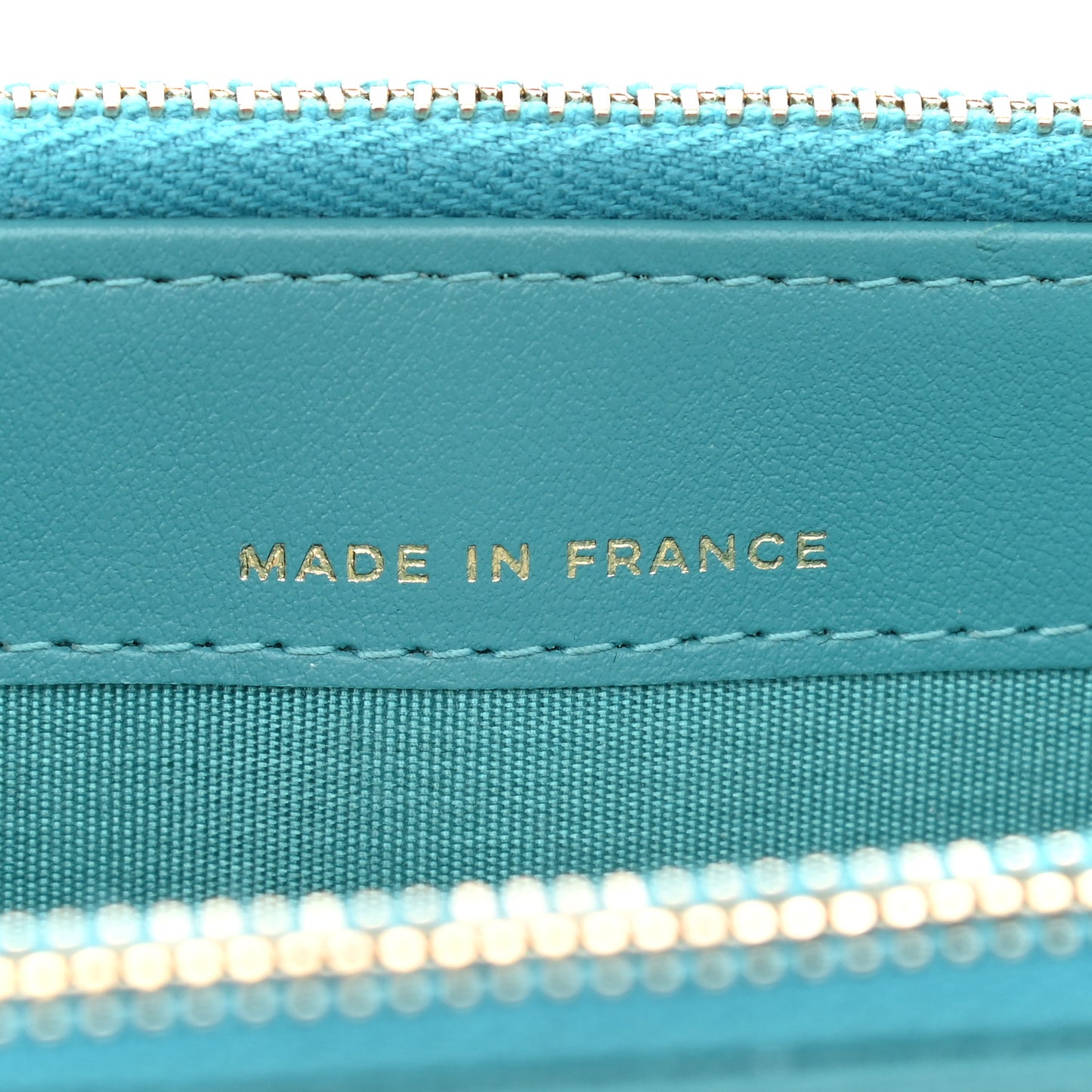 Caviar Quilted Small Boy Clutch With Chain Turquoise