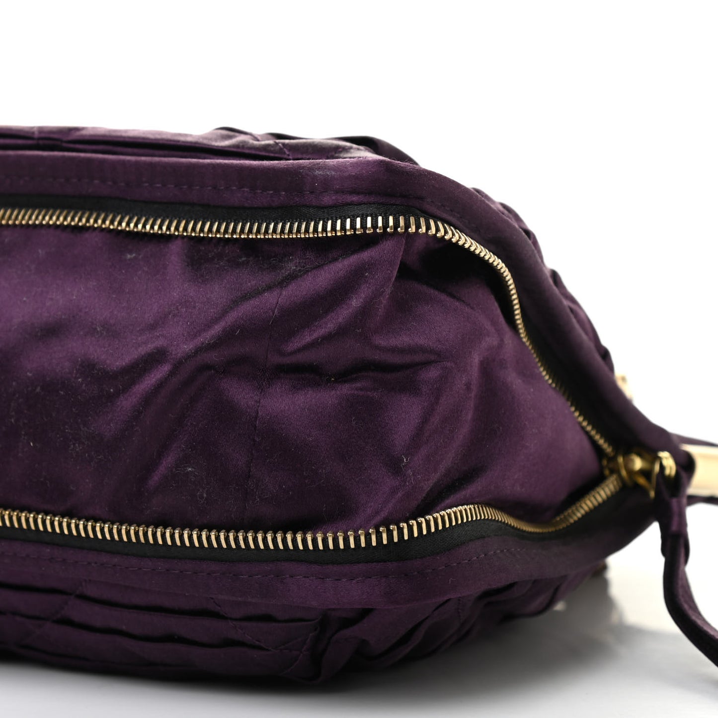 Satin Amalia Medium Shoulder Bag Violet