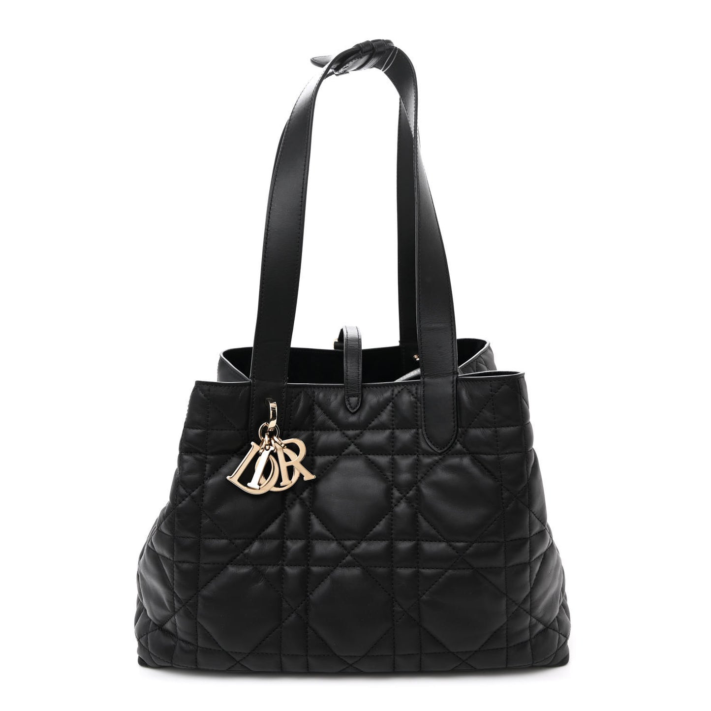 Calfskin Macrocannage Medium Toujours Black