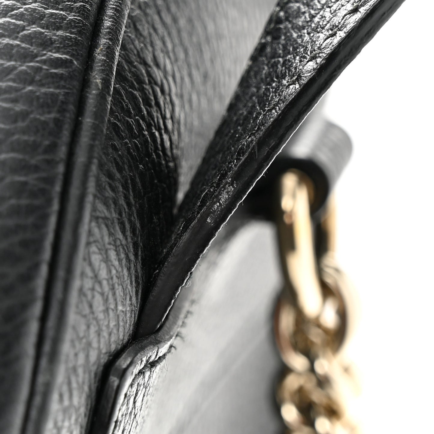 Pebbled Calfskin Soho Chain Backpack Black