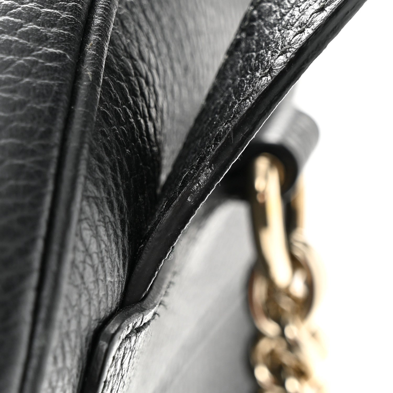 Gucci Pebbled Calfskin Soho Chain Backpack Black 15 of 17