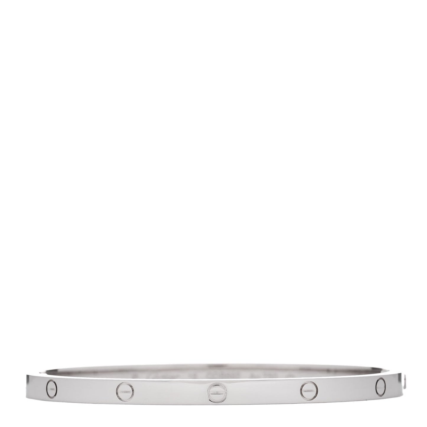18K White Gold Small LOVE Bracelet 16
