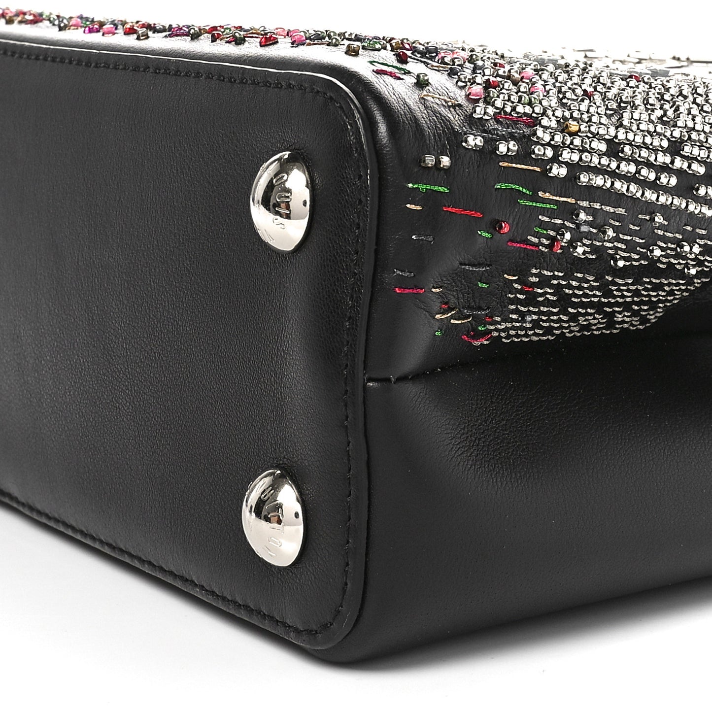 Calfskin Karung Beaded 57th Street NYC Skyline Capucines BB Black