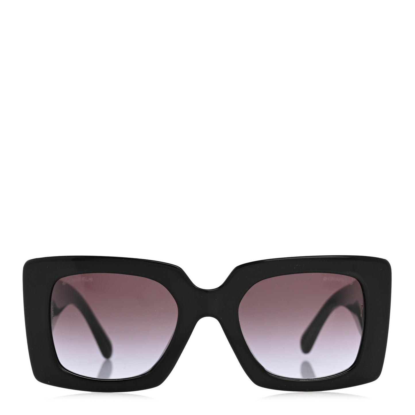 Acetate Pearl Rectangle Sunglasses 5480-H-A Black